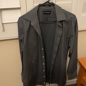 Stafford Charcoal Long Sleeve Shirt